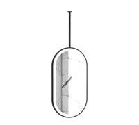 Miroir ovale double face monté au plafond, miroir courtoisie salle bain HD
