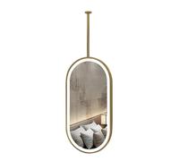 Miroir ovale double face monté plafond, miroir salle bain HD, rotatif 360°