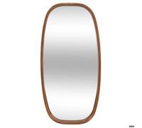 Atmosphera - Miroir mural ovale Jasna - 80 x 40 cm - Cadre en bois marron - Style bohème