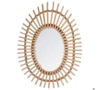 Miroir ovale rotin 43x58cm - Atmosphera Créateur d'intérieur