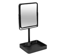 Miroir Pivotant sur Pied Glass 30cm Noir