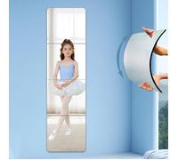 Miroir pleine longueur - Miroir mural - Miroir acrylique autocollant - Incassable - Miroir mural hautement transparent - Sans