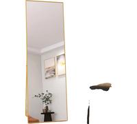 Miroir pleine longueur, verre trempé, cadre en alliage d'aluminium, 162 x 53 cm