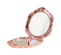 Miroir Pliant - ABS 6.3cm | Miroir À Main En Forme De Avec Verre Double Face, Miroīr Mini Avec Grossissement pour Sac À Main, Femmes Filles Voyage Vanité Beauté | Retouche Maquillage Portable