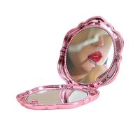 Miroir Pliant - ABS 6.3cm | Miroir À Main En Forme De Avec Verre Double Face, Miroīr Mini Avec Grossissement pour Sac À Main, Femmes Filles Voyage Vanité Beauté | Retouche Maquillage Portable