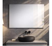 Kiamami Valentina - Miroir de Salle de Bain 90x70 cm réversible avec Cadre de Support