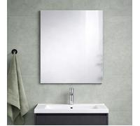 Kiamami Valentina - Miroir de Salle de Bain Simple avec Cadre en ABS Gris 70x60