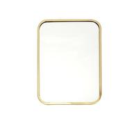 AltoBuy Miroir Rectangulaire Cadre Métal Doré Coins Arrondis 25x34cm