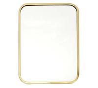 Miroir Rectangulaire Cadre Métal Doré Coins Arrondis 25x34cm - POPPY