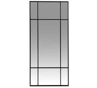 Miroir rectangulaire fenêtre en acier noir, 50x110 cm 50x110x2.5cm Noir