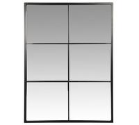 Miroir rectangulaire fenêtre en acier noir, 60x80 cm 60x80x2cm Noir