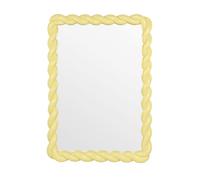 Miroir rectangulaire torsadé jaune 70x100 70x100x5cm Jaune