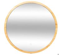 5five Miroir rond mural LED 57 cm Bambou Beige