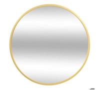 Atmosphera – Miroir rond mural Alice – Diamètre 38 cm – Cadre métal doré