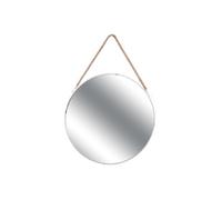 Miroir Rond avec Anse en Jonc Contour Blanc Ø50 cm - ABRAM - ALTOBUY Bois