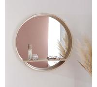 Miroir Rond avec Étagère Bois D60 cm OBLO