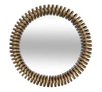 Miroir rond Barrel D.61cm doré métallisé - Atmosphera Créateur d'intérieur