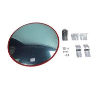 Miroir rond convexe Miroir de sécurité incurvé grand angle de 30 pouces avec support réglable pour parkings et garages, fabriqué en matériau PC durable et support ABS (Type intérieur)