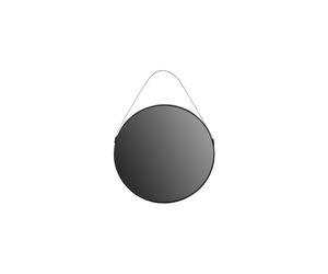 Miroir rond en métal noir Corde Loft