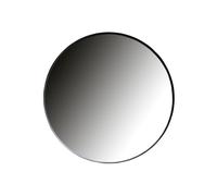 Miroir rond en métal noir, miroir de salle de bains, à suspendre, bord 4 mm, profondeur 5 cm, revêtement poudre - Woood, Doutzen - Ø115x5 cm