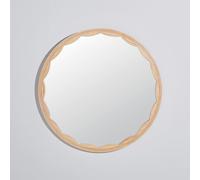 Miroir rond en rotin festonné, D104 cm 104x104x2cm Beige