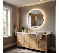 Miroir rond lumineux Ø80 cm LED 3 couleurs avec capteur tactile et anti-buée Project (ZPRKU80LED)