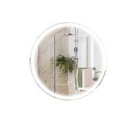 kleankin Miroir Salle de Bain avec éclairage Ø 60 cm Miroir Rond Lumineux 3 Couleurs Interrupteur Tactile système antibuée 29W Blanc Argent