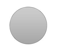 Miroir rond Well Home Ø55cm avec cadre en métal noir et 2 crochets