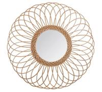 Atmosphera Miroir Rosace en rotin Ø58 cm Beige