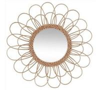 Miroir ""Fleur"" rotin D56cm - Atmosphera Créateur d'intérieur