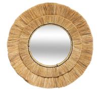 Miroir ""Safari"" raphia D57cm - Atmosphera Créateur d'intérieur