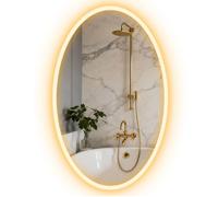 Miroir salle de bain avec éclairage - HOMCOM - anti-buée, 3 couleurs lumière, dimmable - HD verre trempé - 80 x 50 cm - transparent