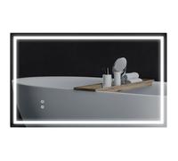 HOMCOM Miroir Salle de Bain éclairage LED 100 x 60 cm Lumineux Mural IP44 | Interrupteur Tactile, Lumière Réglable 3 Couleurs, Anti-Buée, Mémoire