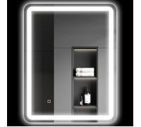 Miroir salle de bain - HOMCOM - 70 x 90 cm - rectangulaire - éclairage LED, lumière réglable 3 couleurs, anti-buée, mémoire - argent