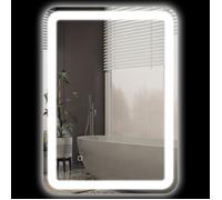 Miroir salle de bain - HOMCOM - éclairage LED mural 3 couleurs dimmable antibuée capteur tactile IP44 - verre - argenté
