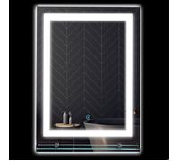 kleankin Miroir salle de bain rond lumineux Ø 80 cm – 3 couleurs, tactile, antibuée – Blanc Argent