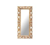 Miroir sculpté à la main Marron 110x50 cm Bois de manguier