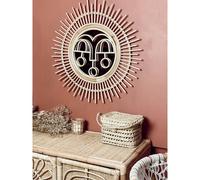 Miroir soleil en rotin collection gili