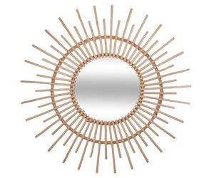 Miroir ""Soleil"" rotin D76cm - Atmosphera Créateur d'intérieur