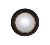Miroir sorcière en bois de paulownia - D. 66 cm - Noir et doré effet laiton - FRANKLIN