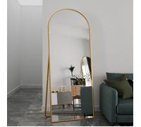 Miroir sur Pied 180 x 80 cm-YLSZHYR-Miroir Mural Arqué Miroir Corps Complet Miroir Mural Alliage d'Aluminium Cadre,Or