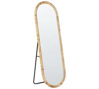 BELIANI MONTOT Miroir sur pied 150 cm - Rotin Naturel