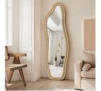 Miroir sur Pied - Organique - 160x50cm - Cadre en Velours - Forme Asymétrique