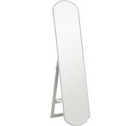 Miroir complet arqué - HOMCOM - 35 x 150 cm - étagère - montage mural ou sur pied - pour salle de bain, chambre à coucher - blanc