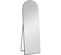 HOMCOM Miroir en Pleine Longueur, 50 x 150 cm, Miroir sur Pied ou Mural, sans Cadre, pour Salon, Chambre à Coucher, Noir
