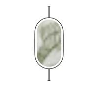Miroir Suspendu de Plafond avec éclairage LED, Miroir décoratif à Fixer au Plafond au-Dessus d'un lavabo (Noir, 50 x 80 cm)