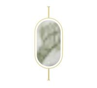 Miroir Suspendu de Plafond avec éclairage LED, Miroir décoratif à Fixer au Plafond au-Dessus d'un lavabo (doré, 50 x 100 cm)