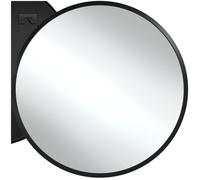 Miroir - TECTAKE - Miroir mural FIONA rond en verre et cadre robuste en aluminium anodisé, Ø 60 cm - Noir