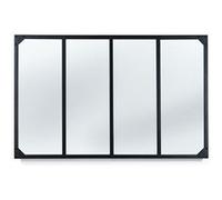 IDMarket - Miroir verrière 4 Bandes Design Industriel 110x70 cm