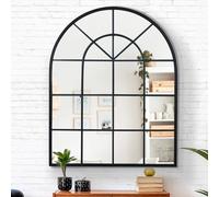 IDMarket Miroir verrière arche – design industriel – 80 x 100 cm
